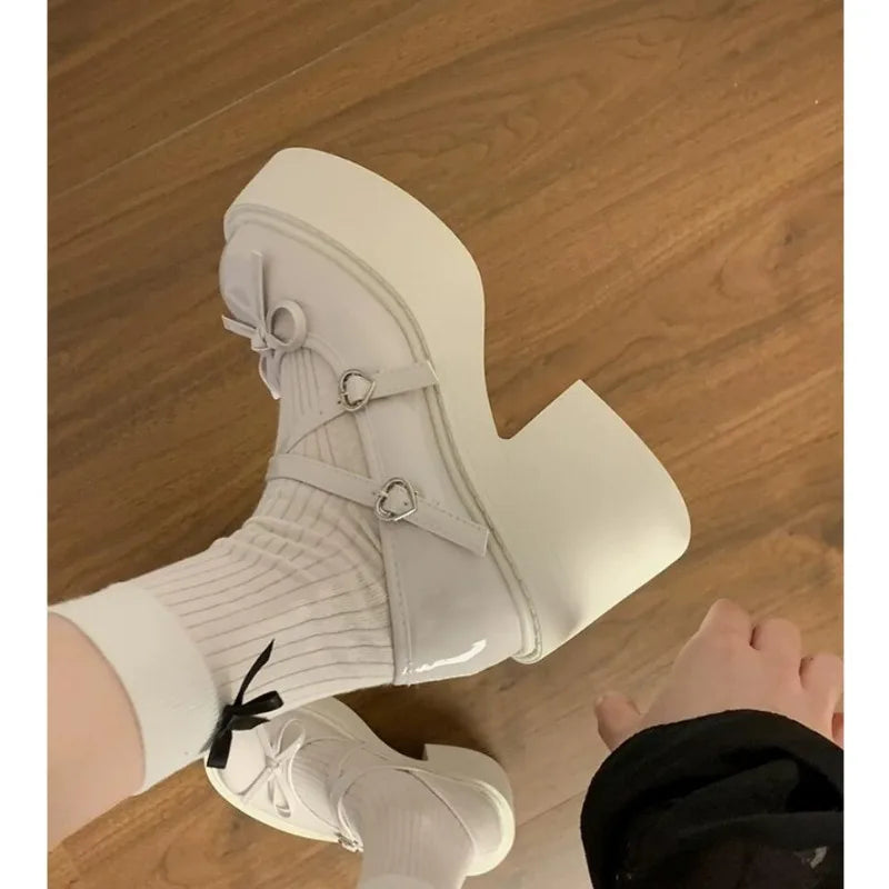 Manufacturer   Lolita Shoes Women Japanese Style Mary Jane Shoes Women Vintage Shallow High Heels Chunky Platform Shoes Cosplay Female Sandals   Pumps