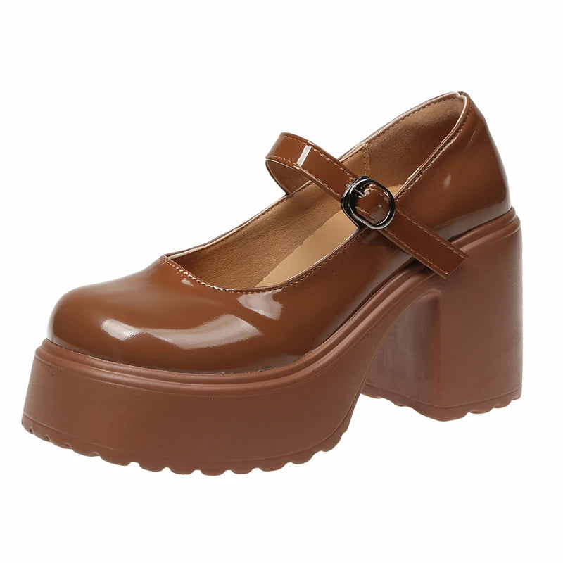 Manufacturer   Black Super High Heels Mary Jane Shoes Women  Goth Chunky Platform Pumps Woman Plus Size Ankle Buckle Party Lolita Shoes 42   Pumps