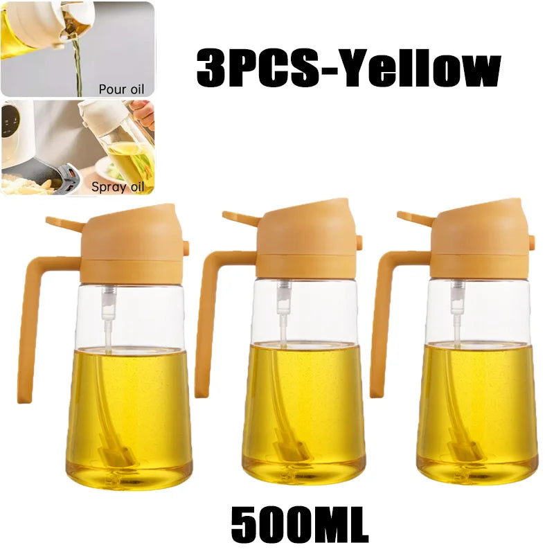 manufacturer  200/300/500ml Oil Spray Bottle BBQ Cooking Olive Oil Sprayer Plastic Baking Oil Spray Empty Bottle Vinegar Bottle Or  Oil brush   Kitchen gadgets