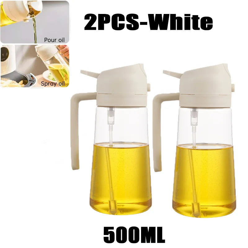 manufacturer  200/300/500ml Oil Spray Bottle BBQ Cooking Olive Oil Sprayer Plastic Baking Oil Spray Empty Bottle Vinegar Bottle Or  Oil brush   Kitchen gadgets