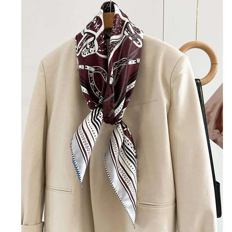 Large Square 100% Silk Scarf Shawl Cape Double Sided Printing 35"x35"
