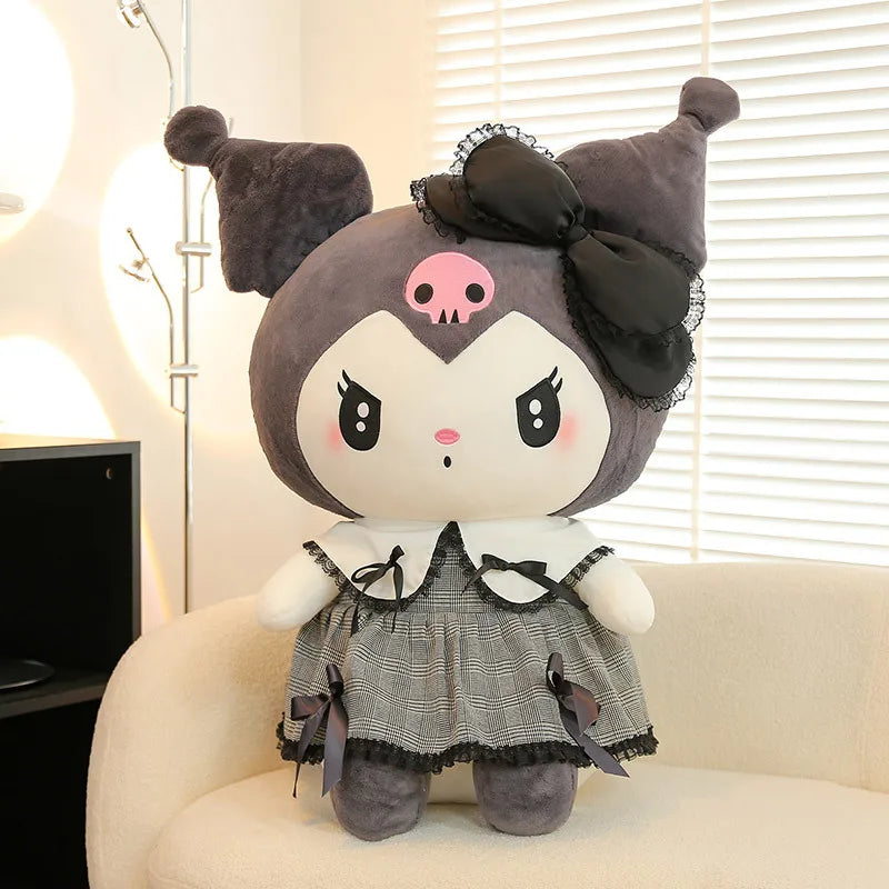 Big Size Kuromi Melody Cinnamoroll Plush Toy Pillow Anime Stuffed Doll Anime Sofa Cushion Girl's Room Decoration Xmas Gift