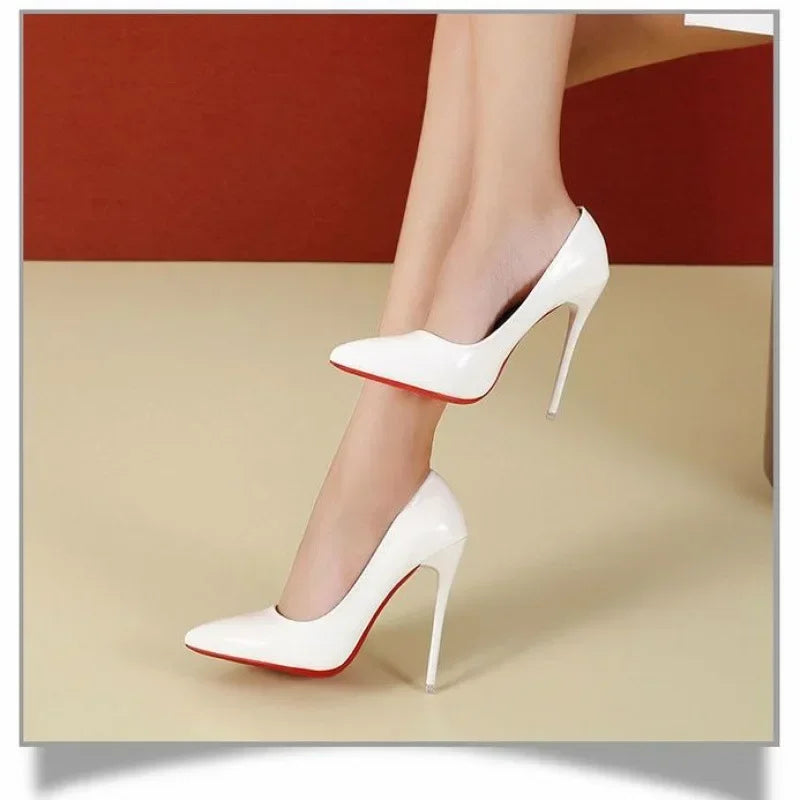 Manufacturer   2024 Fashion High Heels 35-45 Plus Size Women Shoes 12cm Thin Stiletto Banquet Wedding Shoes Sexy Pointed Toe Ladies Party Shoes   Pumps