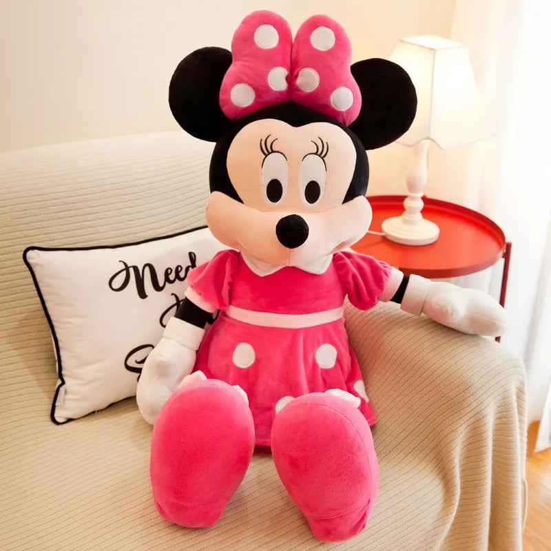 Disney Kawaii Mickey Minnie Mouse Stuffed Plush Toy Animals Doll Cartoon Cute Soft Pillow Room Decor Anime Peluche Children Gift