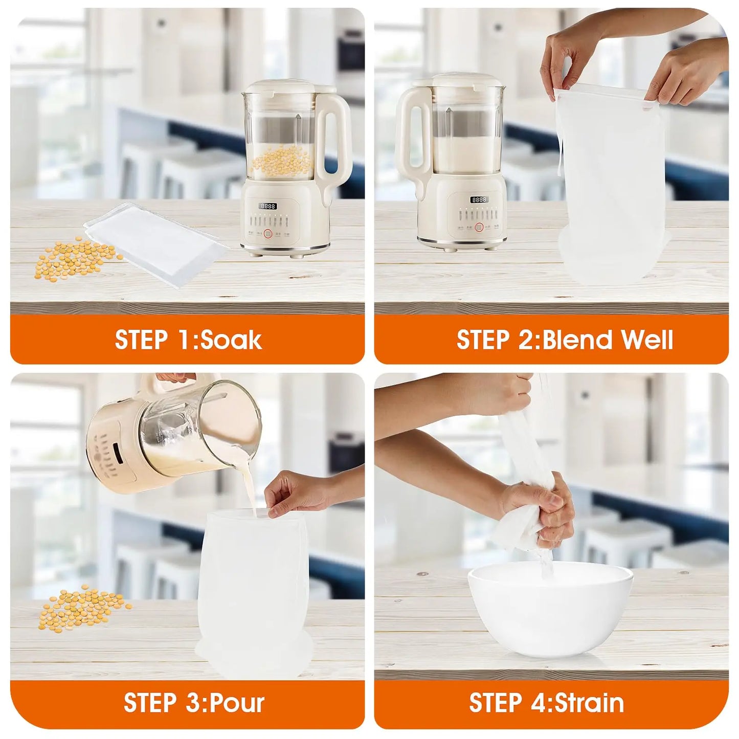 Manufacturer   Reusable Filter CheeseCloth Bag with Adjustable Drawstring 100 Mesh Strainer Bag for Brewing Hops Grains Fruit Wine Straining   kitchen gadgets