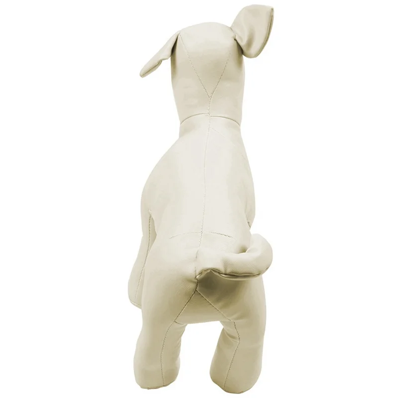 A33Z-5X Leather Dog Mannequins Standing Position Dog Models Toys Pet Animal Shop Display Mannequin White S