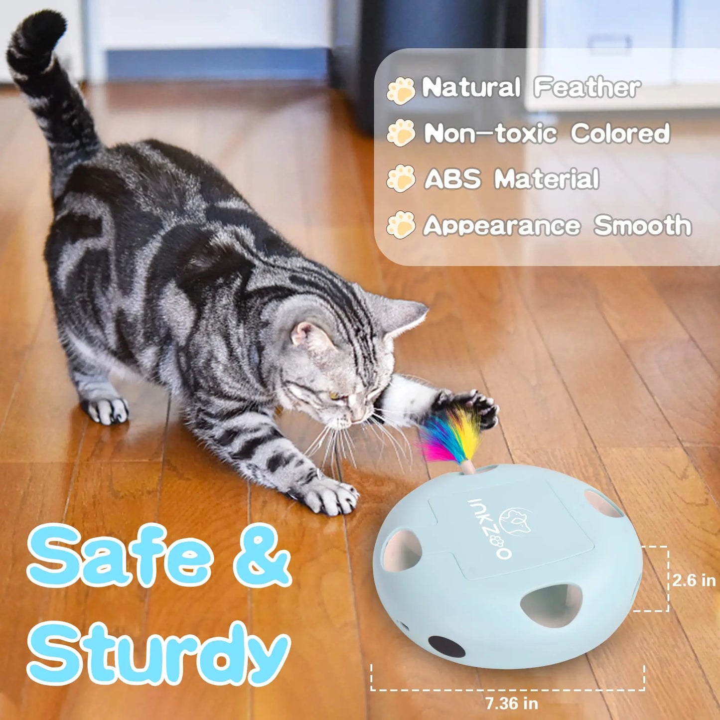 Cat Toys, Interactive Cat Toys for Indoor Cats,  Smart Interactive Kitten Toy, Automatic 7 Holes Mice Whack-A-Mole  Cat toy