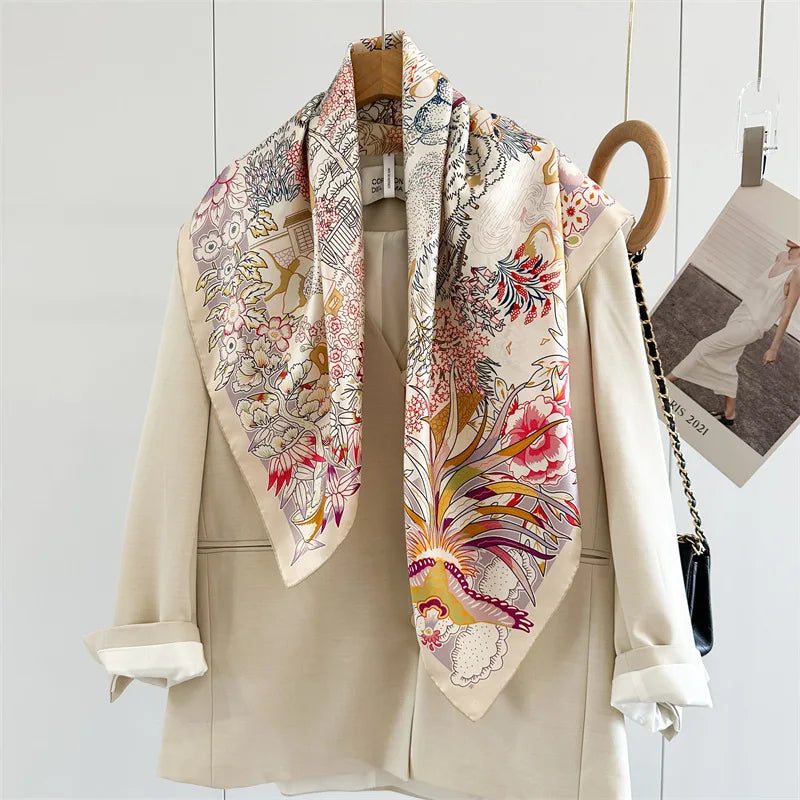 14MM 100% Twill Silk Scarf Shawl