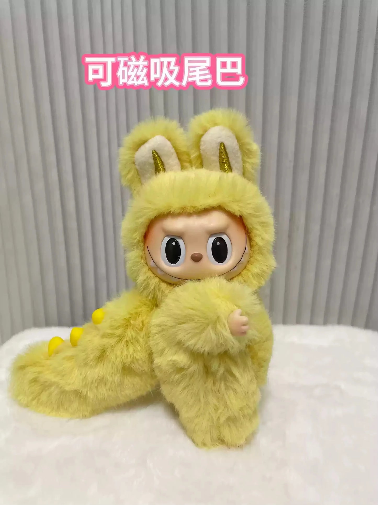 New Lababu Zimomo Mango Squirrel Shen Gongbao Er Chuang Gai Wa Creative Handmade Keychain Jewelry Magnetic Tail Vinyl Doll   toy