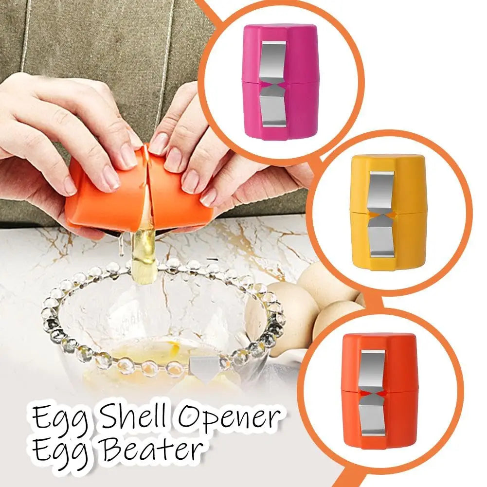 manufacturer  1/2pcs Egg Shell Opener Set Handheld Raw Egg Cracker Multifunctional Egg Breaker Food-Safe Kitchen Gadget for Cooking Camping   Kitchen gadgets