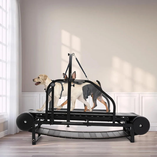 Dog Treadmill for Medium Dogs,Large Dogs,Adjustable Ramp Canine Running Slatmill Machine with Pedometer for Exercise & Healthy