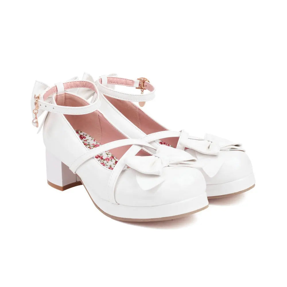 Manufacturer   Glossy Patent Leather Lolita Shoes Women Red Bride Wedding Party Strappy Platform Mary Janes Pumps Ankle Strap Block Cuban Heels   Pumps