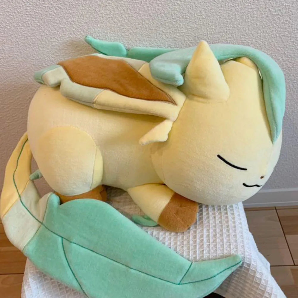 Pokemon original Eeveelution big sleep Leafeon plush toy stuffed toys doll doll Christmas presents for children