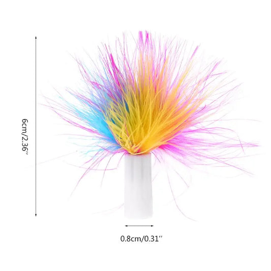 367A 3Pcs/Pack for Cat Feather Toy Replacements Electric Flutter Rotating Feather Refills for Cat Teaser Toy Replacements Fea