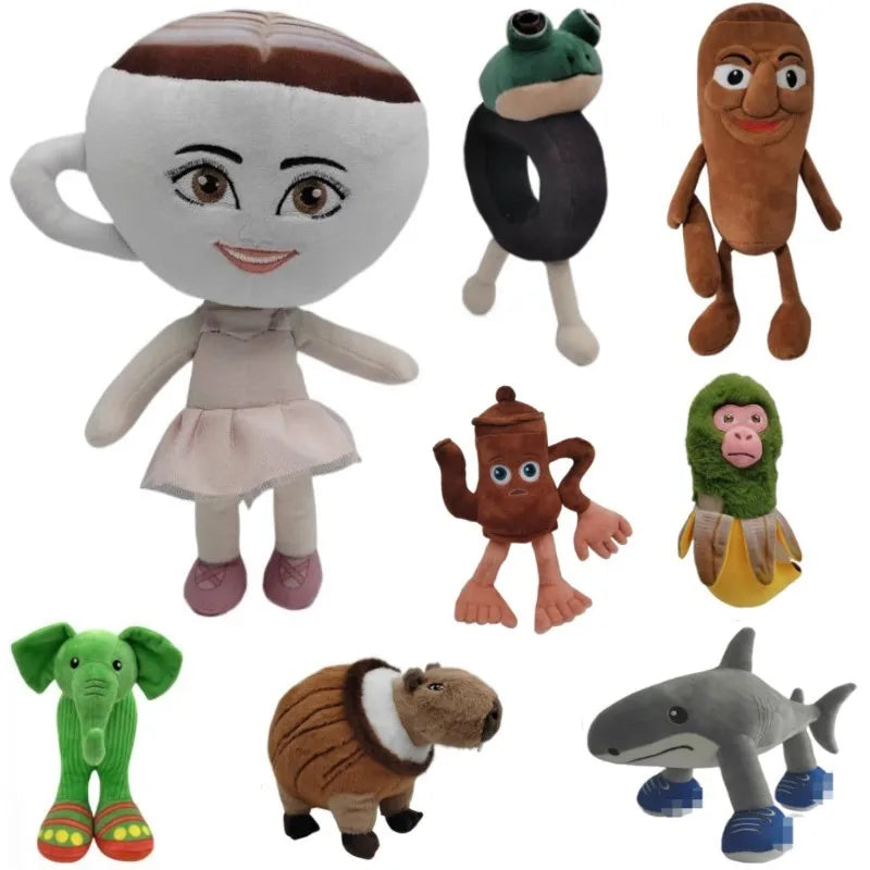 New Tungtungtung Sahur Italian Brain Rot Animals Telalaero Telala SHARK Anime Plush Plushie Peluches Stuffed Dolls Toy Gifts