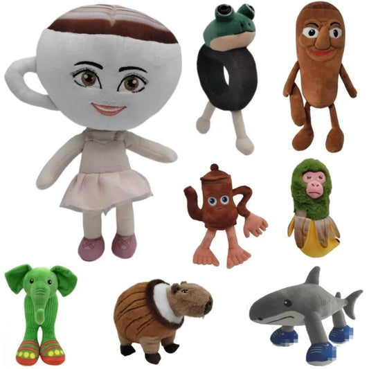 New Tungtungtung Sahur Italian Brain Rot Animals Telalaero Telala SHARK Anime Plush Plushie Peluches Stuffed Dolls Toy Gifts