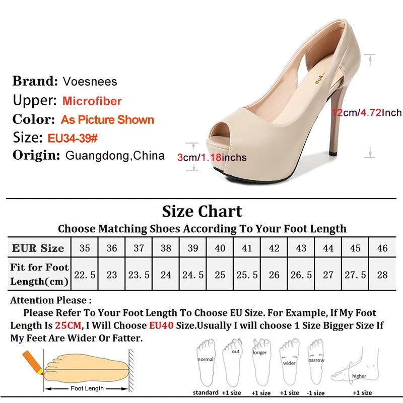 Manufacturer   Womens Pumps Spring Summer Peep Toe Shallow Elegant Ladies Shoes 10CM 12CM Stiletto Sexy Peep Toe Platform Woman High Heels   Pumps