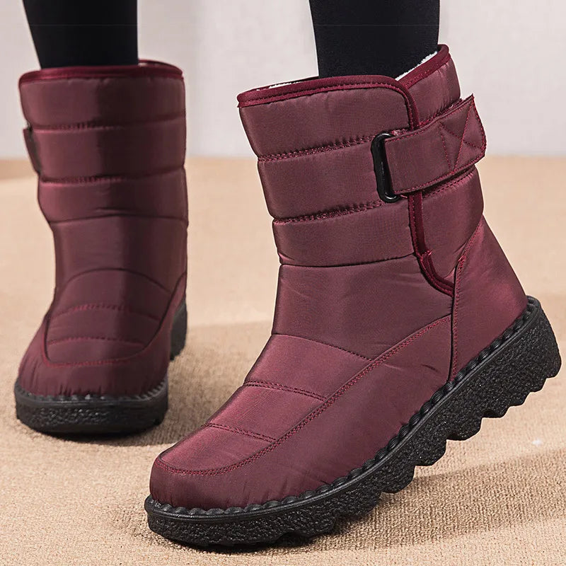 Manufacturer   Women Boots Winter Shoes Woman Waterproof Snow Boots Winter Warm Fur Korea Style Black Ankle Boots For Women   boots