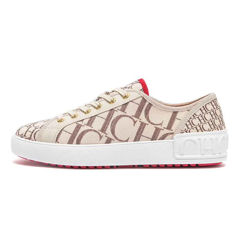 Manufacturer   Shoes for woman Luxury brand canvas shoes girls' casual shoes, lace-up flat sneakers student-style lettered casual shoes   boots