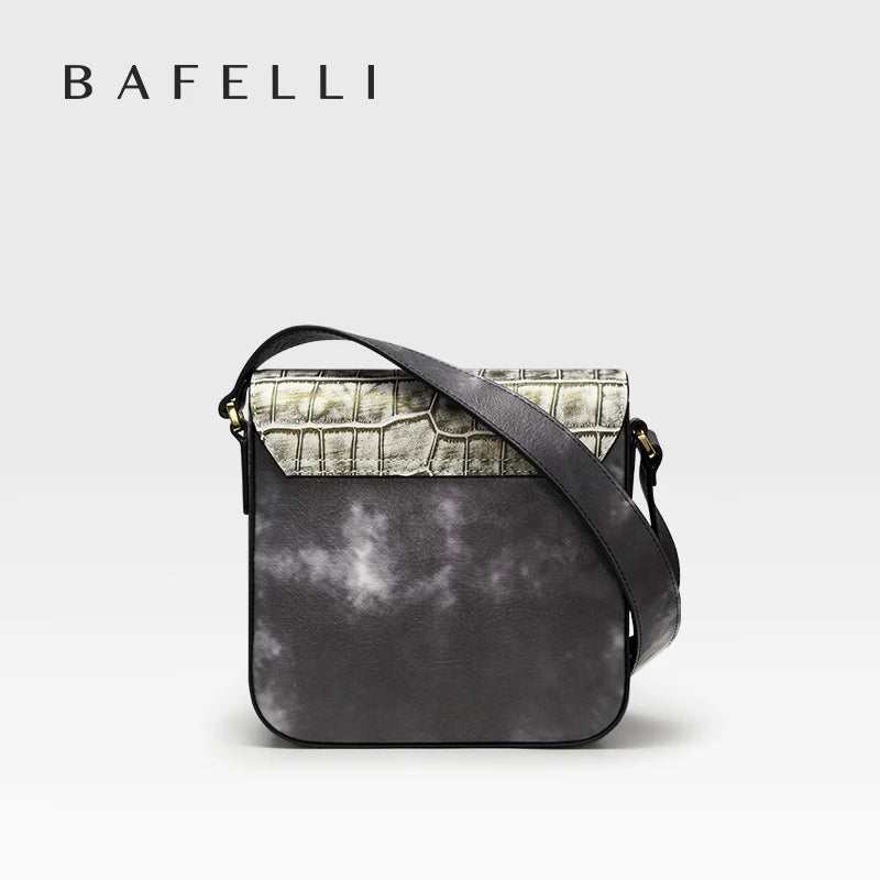 BAFELLI K GOLD WOMEN'S NEW FASHION BAG LEATHER ORIGINAL DESIGNER LUXURY BRAND TRENDING SHOULDER PURSE CASUAL STYLE