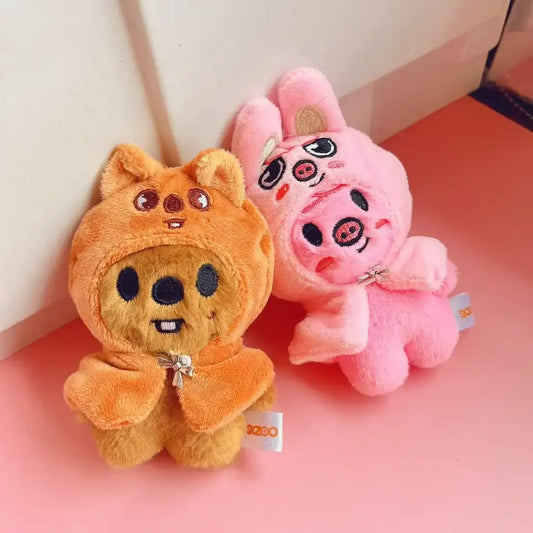 New KPOP Skzoo Plush Keychain Korean Ide Pendant Toy Keychain Fan Collection Giftsol Felix HyunJin Jisung Plush Cartoon