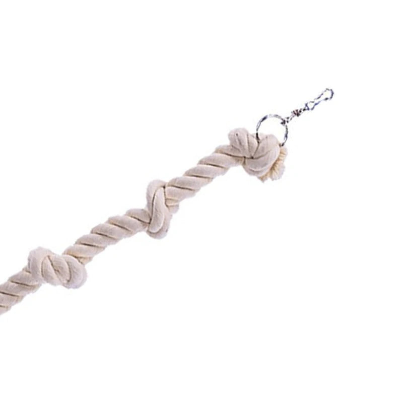 Hanging Cotton Rope Swing Cage with Knots, Parrot Climbing Toy, Boredom Breaker for Budgies  dog toy