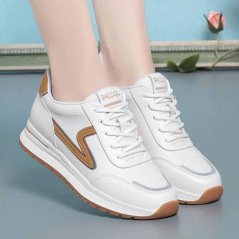 Manufacturer   Spring Round Head Deep Mouth Sneakers Women Light Versatile Breathable Cross Casual White Shoes Forrest Tennis Sneaker    Sneakers