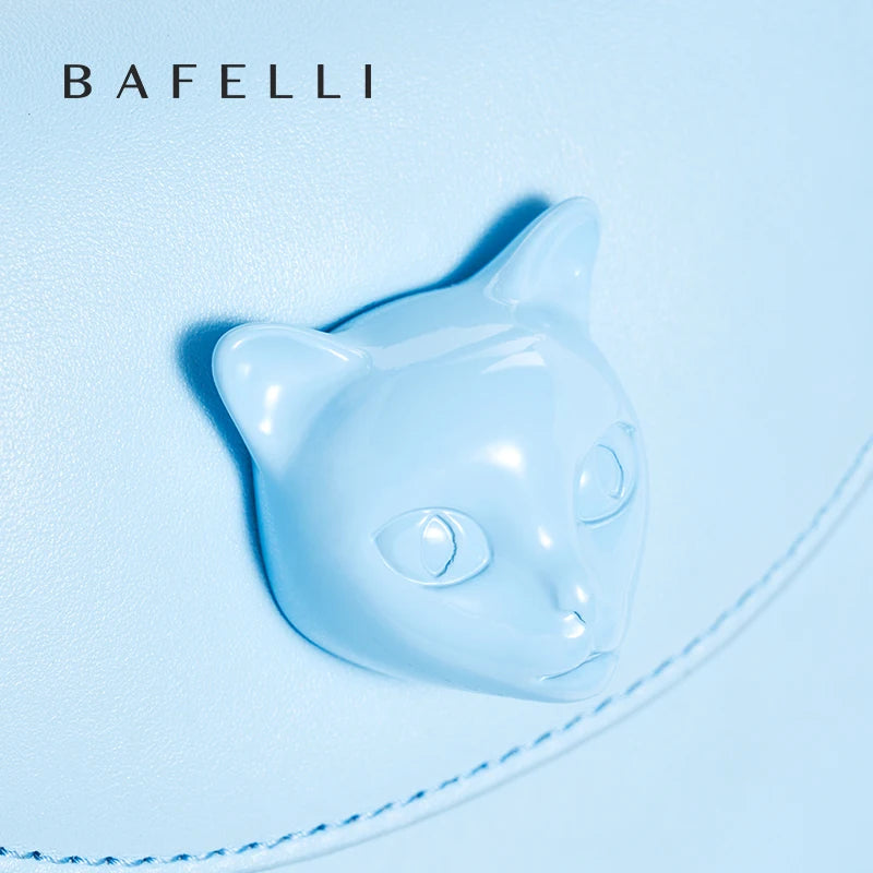 ORIGINAL BAFELLI BAG WOMEN‘S  NEW SMALL LEATHER HANDBAGS LUXURY FASHION BRAND CROSSBODY CAT PURSE DESIGNER STYLE