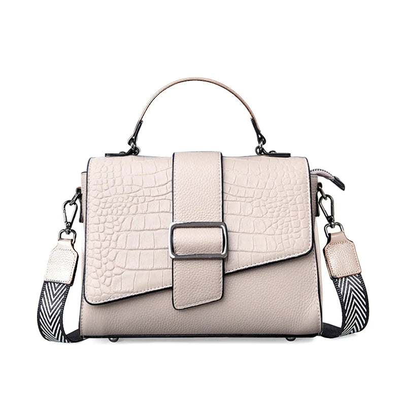 Zency New Vintage Exqusite Women's Shoulder Bags Soft Genuine Leather Handbag Super Quality Female Black Crossbody Bag