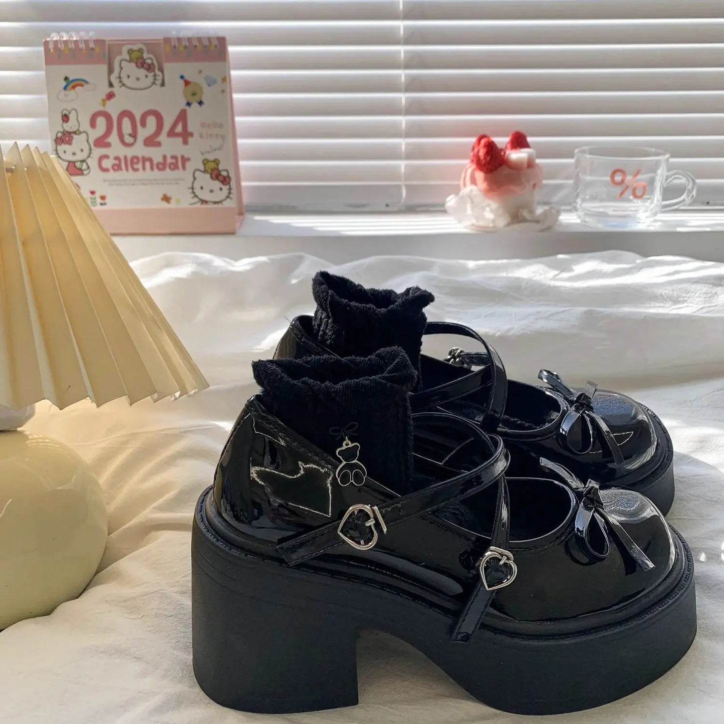 Manufacturer   Women's Spring Round Toe Pumps Chunky Heel Mary Janes Shoes Platform Shoes for Women Dress Students Women's Lolita Heeled Shoes   Pumps