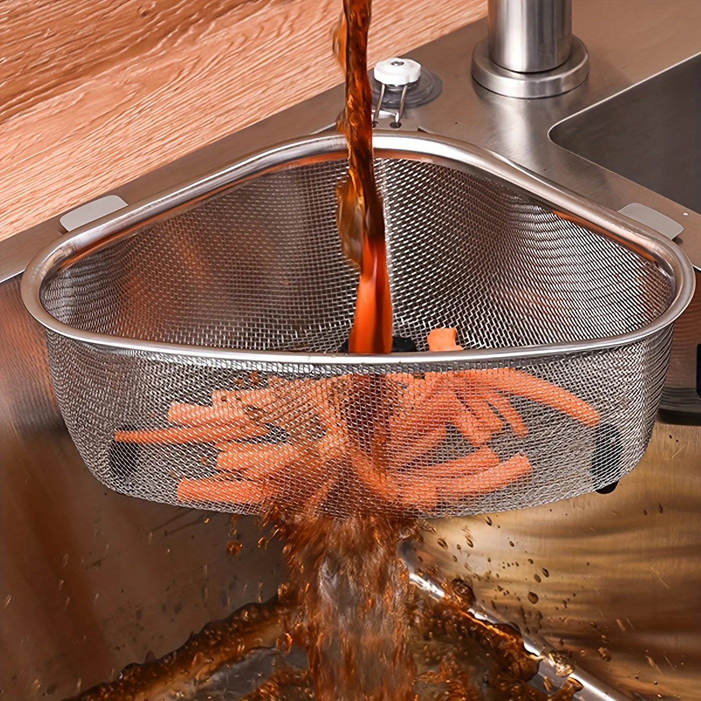 Manufacturer   1pc Stainless Steel Sink Storage Drain Basket Dishwashing Sink Leftover Food Residue Anti Clogging Filter Basket   kitchen gadgets