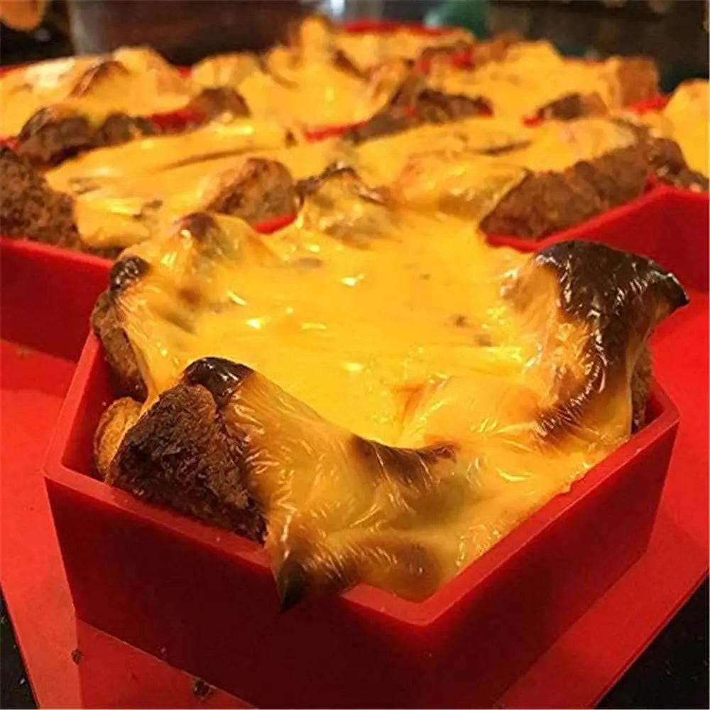 Manufacturer   8 Hole Silicone Hamburger Press Mold Non Stick Burger Patty Maker Freezer Container Kitchen BBQ Food Shaper Meal Prep Tool   kitchen gadgets