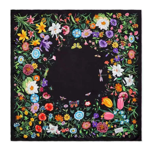 Designer Silk Scarf: Playful Versatility & Modern Flair - Effortlessly Chic Styling. Premium Gift for Fashion Enthusiasts