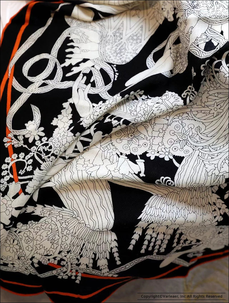 Brand Designer Silk Wool Scarves Luxury Designers Scarf Rolled Hem Scarfs Women Accessories Warm Square Stole 140CM Pashmina