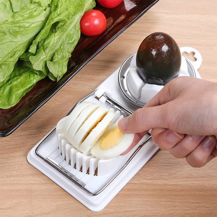 manufacturer  Multifunctional PP Base egg cutter 2-in-1 stainless steel wire pull egg cutter for hanging high-quality kitchen accessory tools   Kitchen gadgets