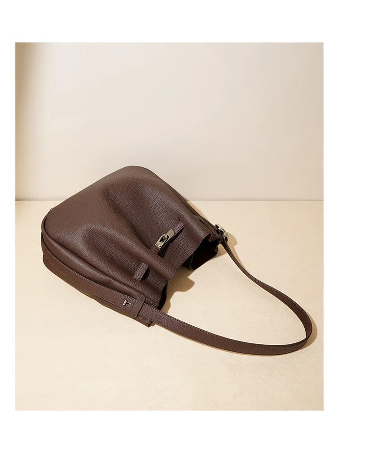 Designer Luxury Bag Women's Genuine Leather Handbag Ladies Large Women's Bag High-quality Casual Crossbody Bags New Bucket Bags
