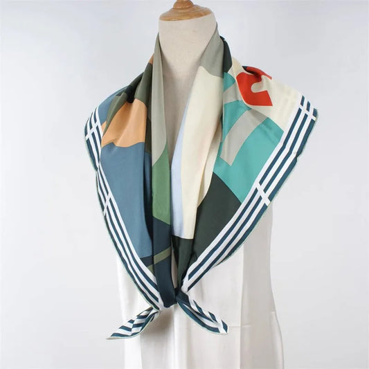 100% Natural Silk Scarf Shawl Large Square Silk Head Scarves Hijab 35"x35"