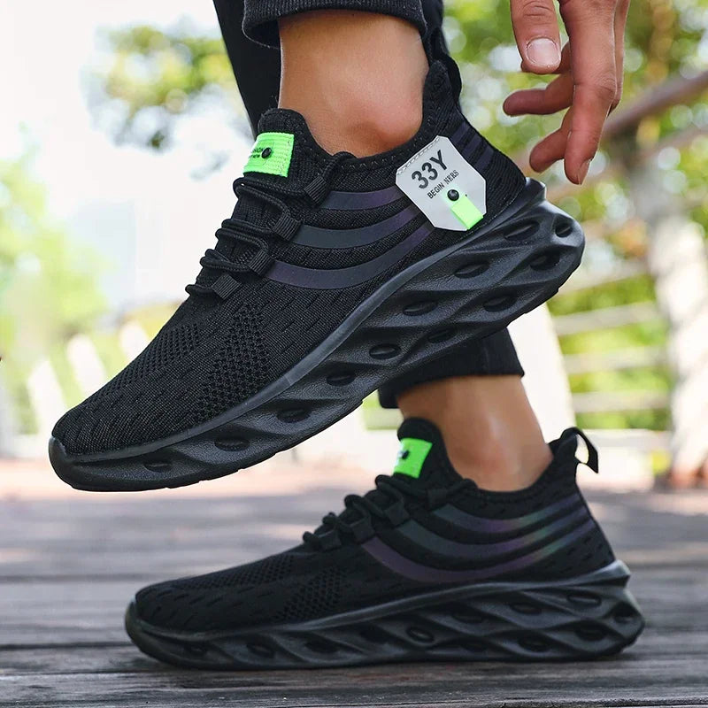 Manufacturer   Men's Summer Breathable Mesh Shoes Lightweight Non Slip Knit Running Sneakers Trendy Aesthetic Focused Jogging Basketball Shoes    Sneakers