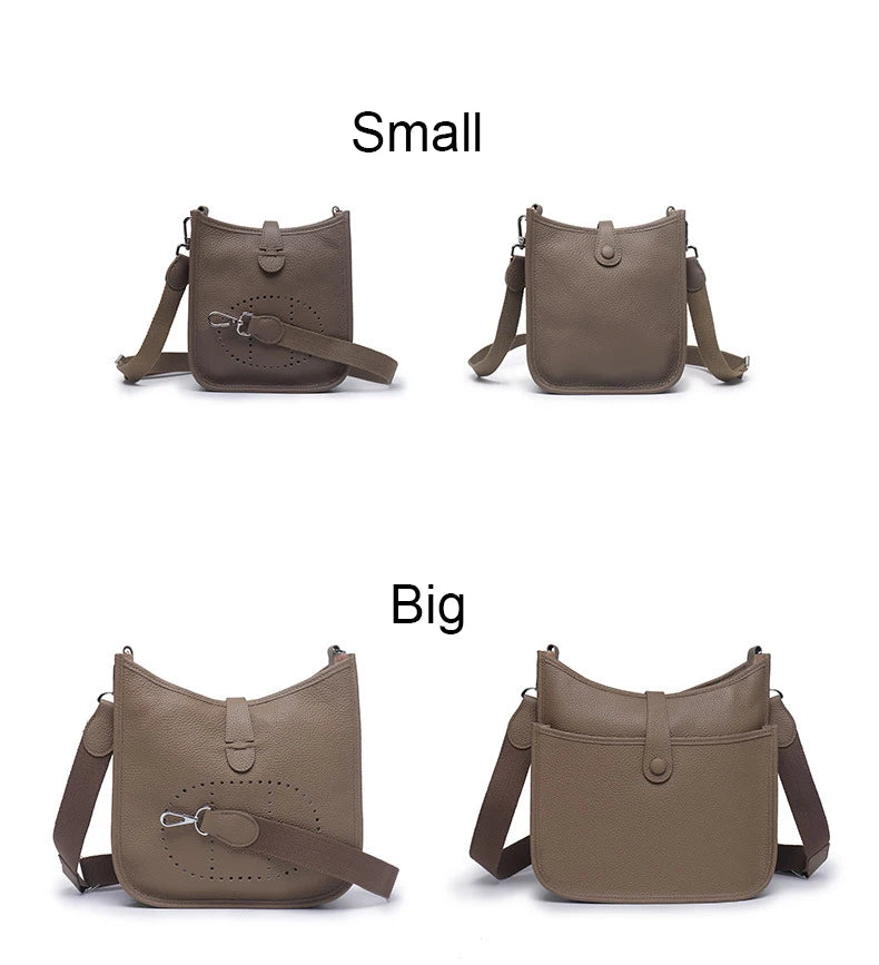 High Quality 100%Genuine Leather Shoulder Bags Luxury Designer Crossbody Bags For Women Large Capacity Bucket Ladies Hand Bag