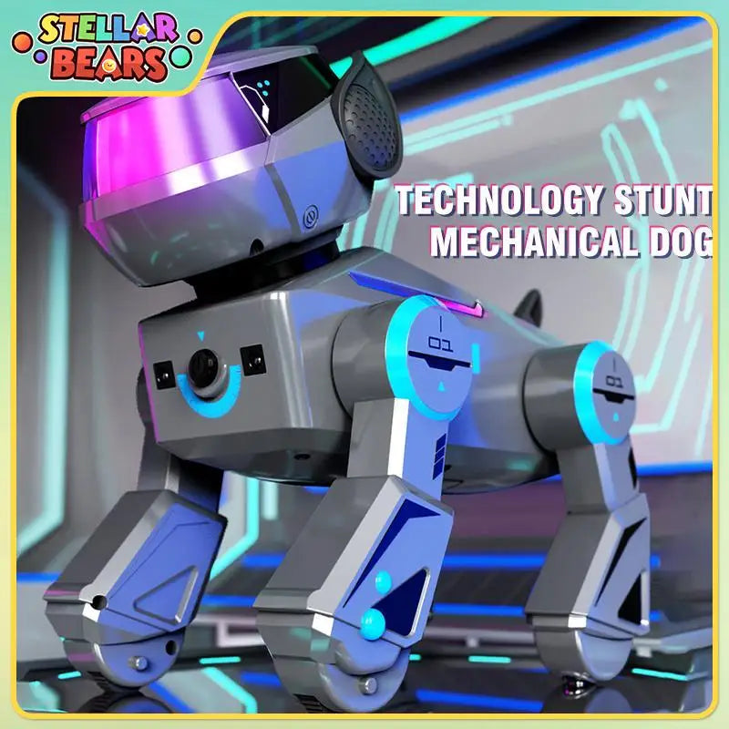 Remote Control Stunt Dog Dancing Music Puppy RC Animal Dog Boy Girls Toy Intelligent Touch Interactive Pet Dog Toys for Children