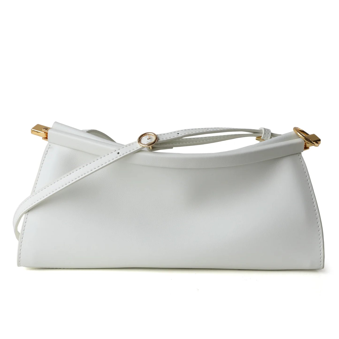 Euro French Niche Design Cowhide Clip Bag Plain Cowhide Leather Women Armpit Shoulder Bag Stylish Party Formal Occasions Handbag