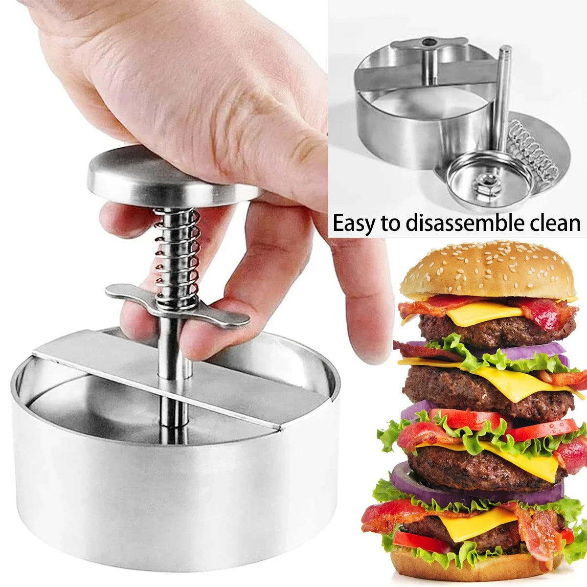 Manufacturer      Hamburger Press Hamburger Patty Maker 304 Stainless Steel Non-Stick Burger Press for Making Meat Patties and Thin Burgers     Kitchen gadgets