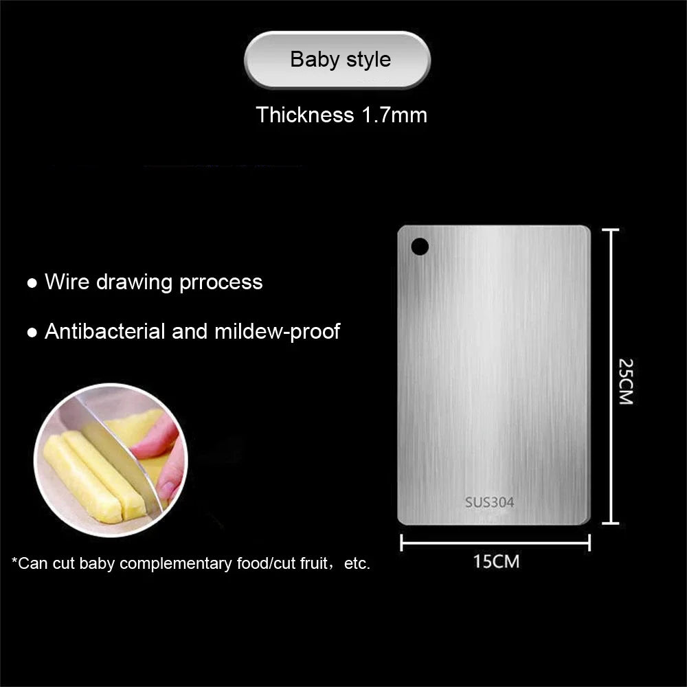 manufacturer  316 Stainless Steel Panel and Chopping Board Kitchen Household Thickened Double Sided Cutting Board Block Kneading Dough Board   Kitchen gadgets