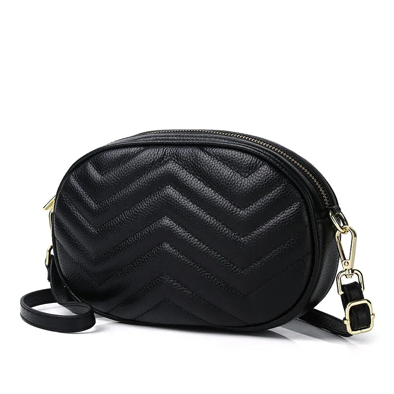 Women Bags  New Genuine Leather Simple Design Trend Crossbody Bags Female Cowhide Shoulder Bag Small Ladies messenger bag