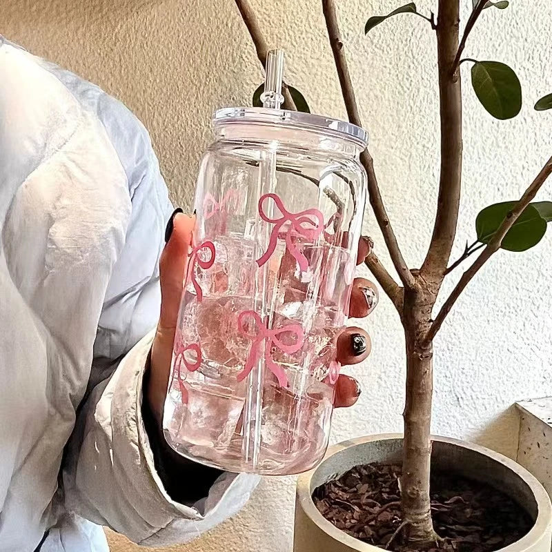 manufacturer  1 piece bow plastic cup, portable and handy, milk cup   Kitchen gadgets