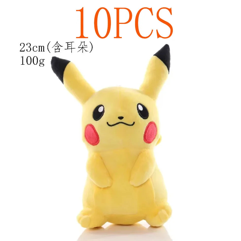 10PCS 20cm Pokemon Stuffed Plush Toy Kawaii Pikachu  Anime Doll Kids Birthday Kawaii Cute Soft Children Stuffed Plush