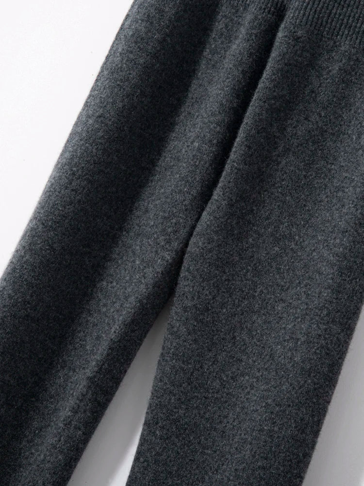 MEETCC Autumn Winter Women 100% Cashmere Legging High Waist Strech Slim Pants Autumn Winter Thick Warm Leggings Skinny Pant
