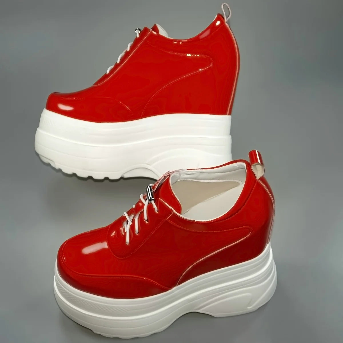 Manufacturer   Large Size 46 Platform Pumps US11 Shoes Women Plus Size 47 Patent Leather Wedges High Heel Ankle Boots Round Toe Fashion Sneaker    Sneakers