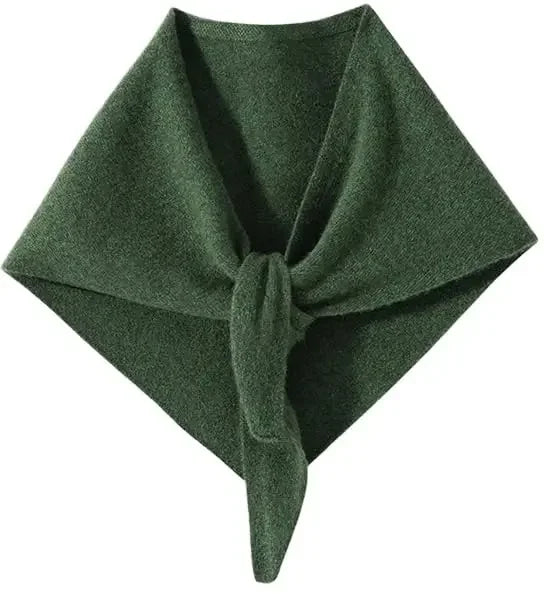Y2K 100%Cashmere Women's Knit Triangle Scarf - Downtown Girl Aesthetic Essential, Head Scarf & Trendy Shawl Combo
