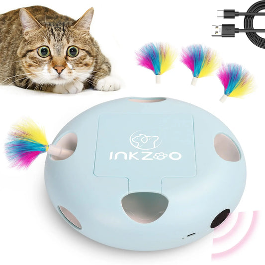 Cat Toys, Interactive Cat Toys for Indoor Cats,  Smart Interactive Kitten Toy, Automatic 7 Holes Mice Whack-A-Mole  Cat toy